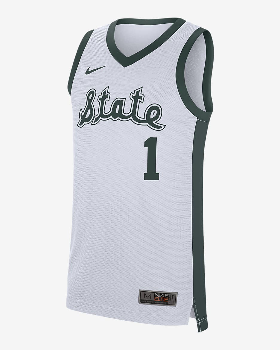 Camiseta de basquetbol para hombre Nike College Replica Retro Michigan State